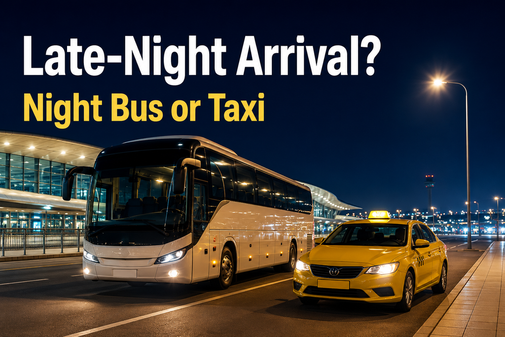 Late-night bus and taxi options from Incheon Airport to Seoul