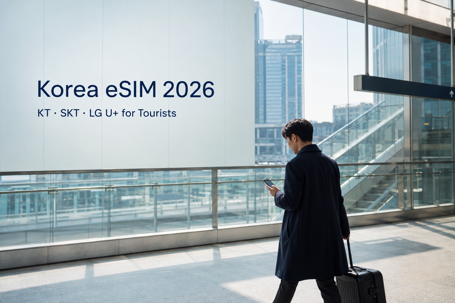Korea eSIM 2026 guide comparing KT, SKT and LG U+ for tourists