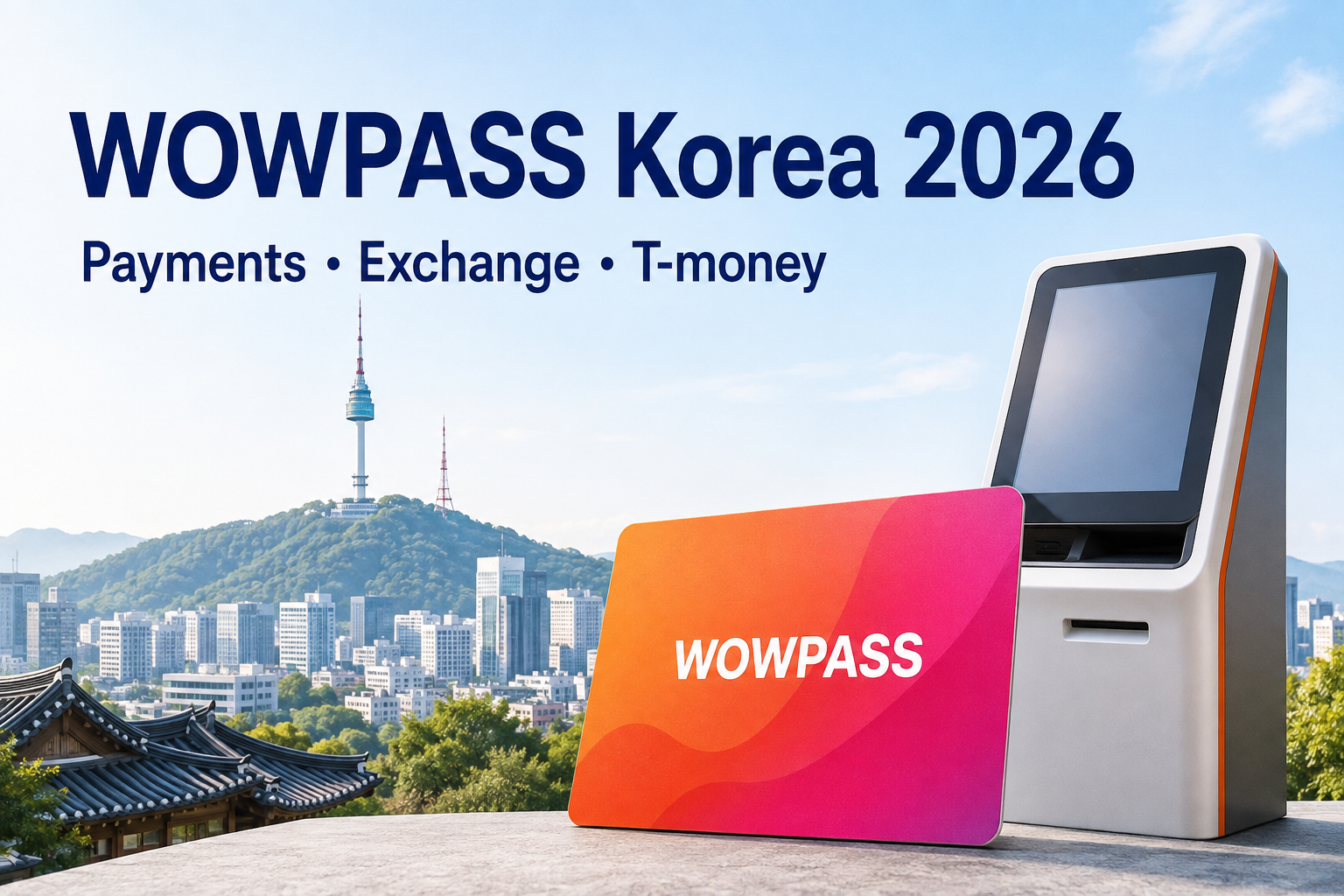 WOWPASS Korea 2026 tourist guide for payments, exchange and T-money use in Korea