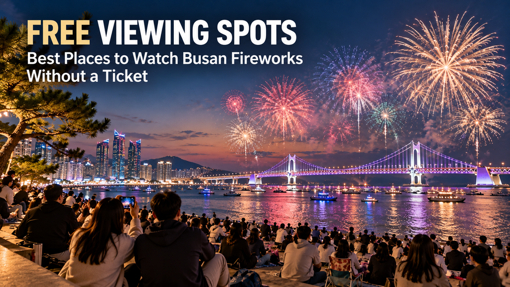 Busan Fireworks Festival paid seat vs free viewing decision at Gwangalli Beach